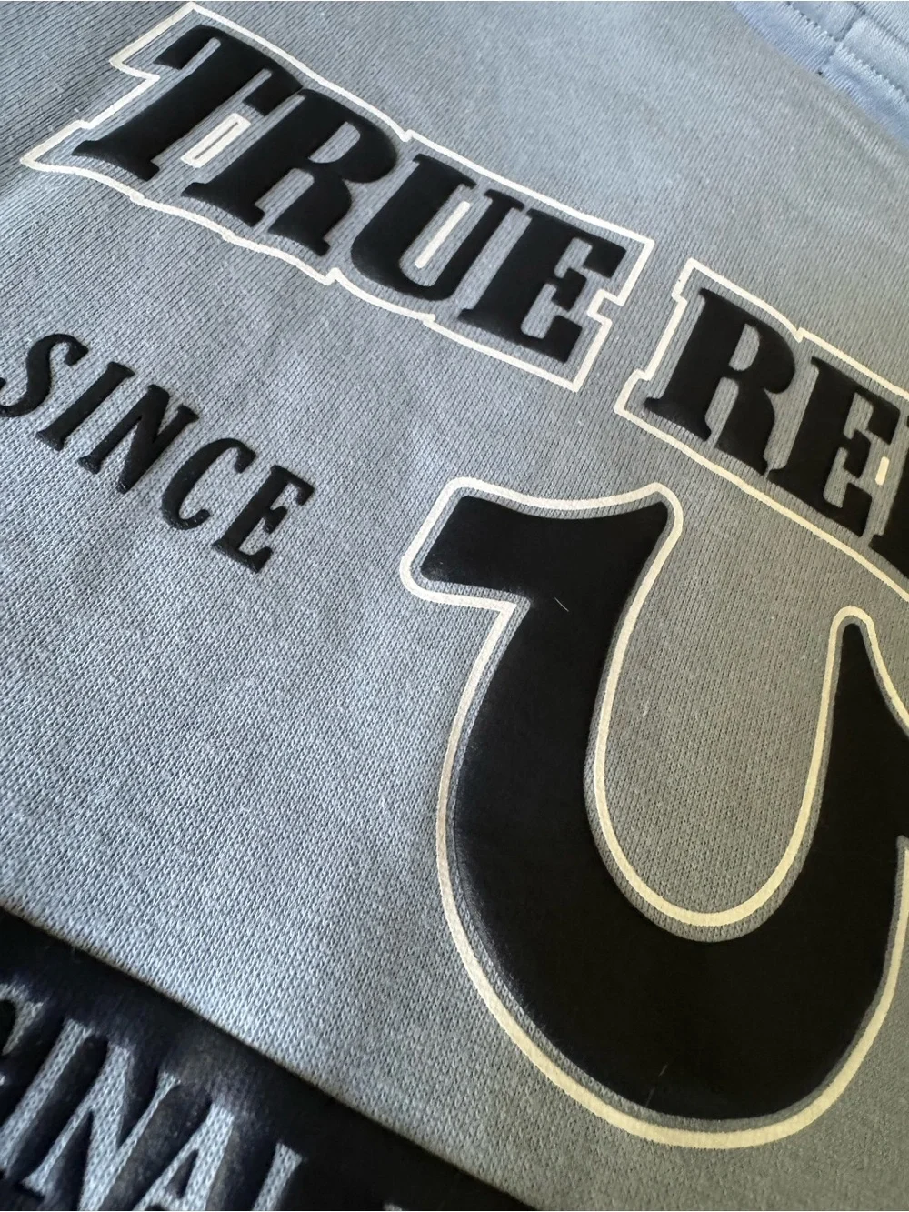 🆕 True Religion Men's Dusty Blue Zip Up Hoodie